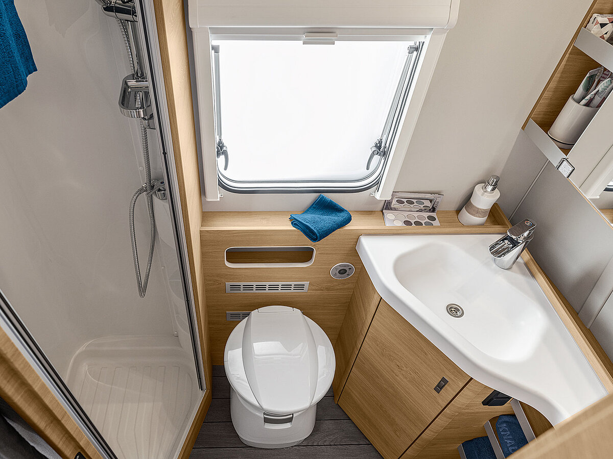 Wohnwagen Knaus Südwind 60 Years 2025 WC innen